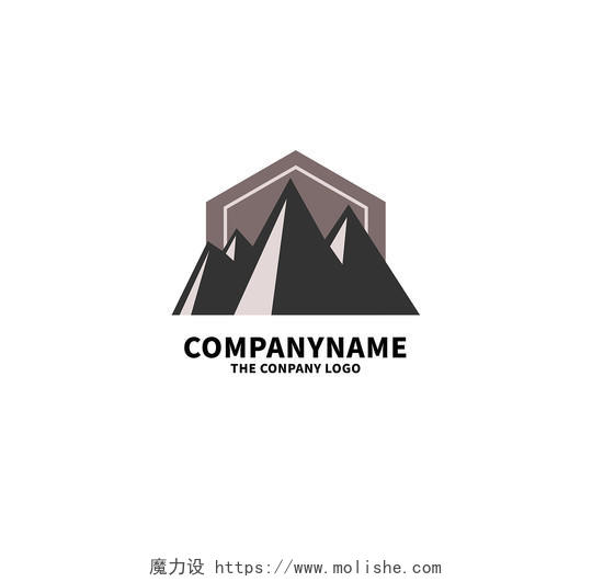山标志山水LOGO标志标识模板设计山logo会员尊享名片